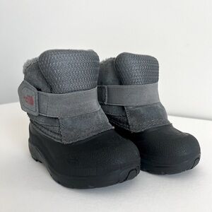 The North Face Toddler Alpenglow II Boots Size 8 ❄️ TNF Black / Zinc Grey
